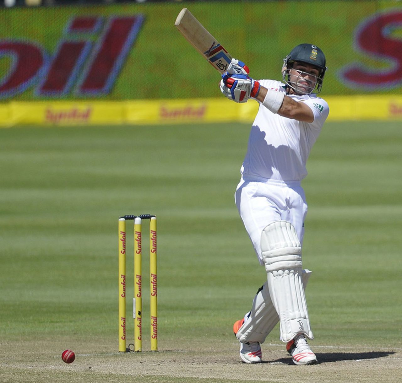 After a very steady start, Dean Elgar got the chase moving, South Africa v West Indies, 3rd Test, Cape Town, 5th day, January 6, 2014