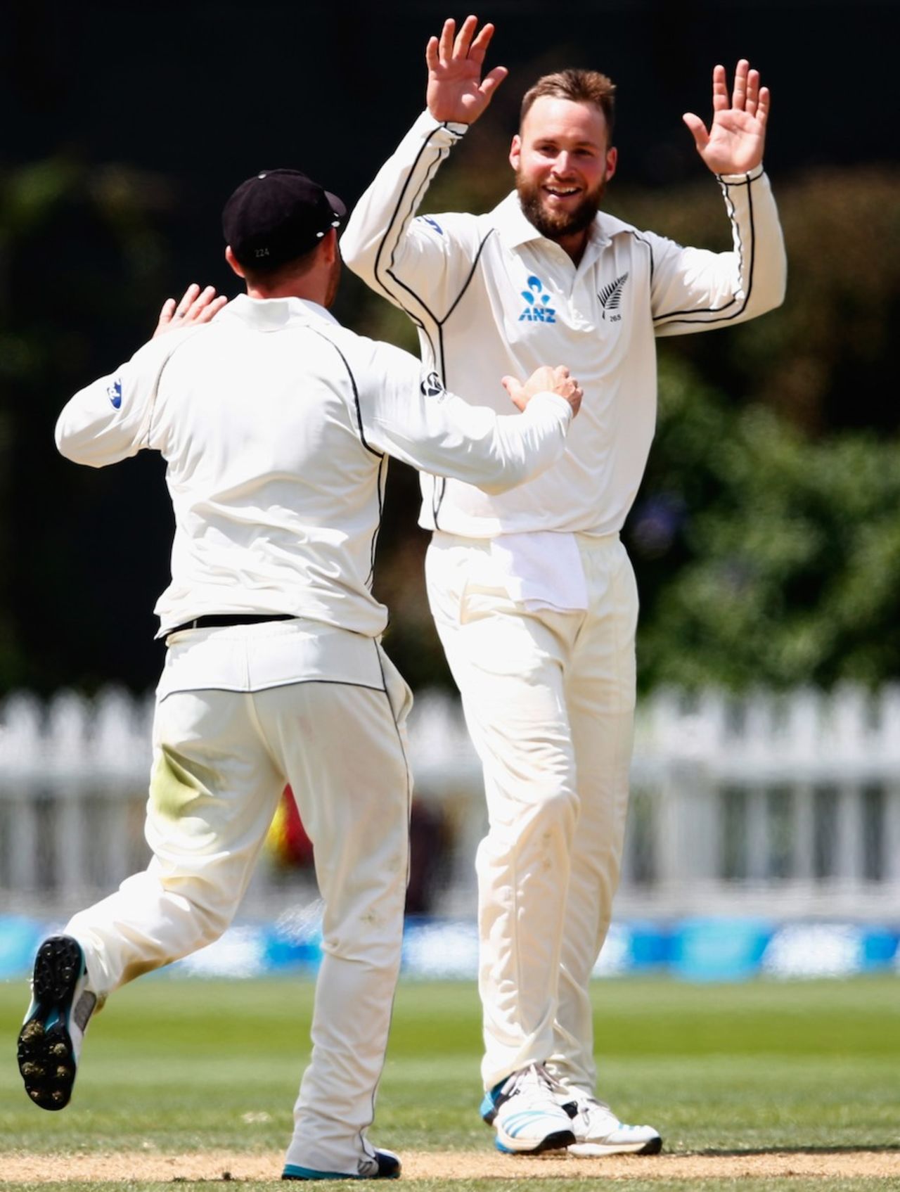 Mark Craig celebrates a wicket, New Zealand v Sri Lanka, 2nd Test, Wellington, 5th day, January 7, 2015