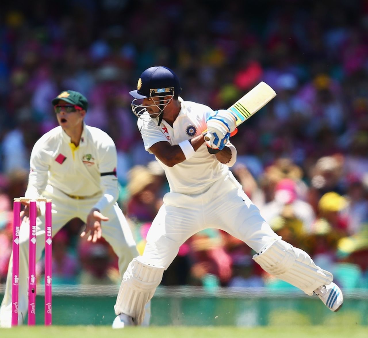 KL Rahul cuts off the back foot, Australia v India, 4th Test, Sydney, 3rd day, January 8, 2015