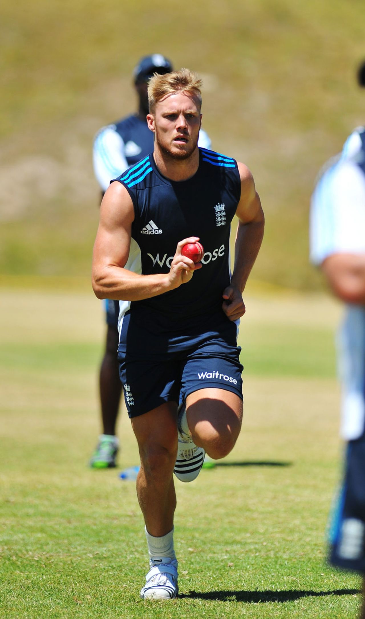 Matt Dunn bowls during a Lions net session, Cape Town, January 9, 2015