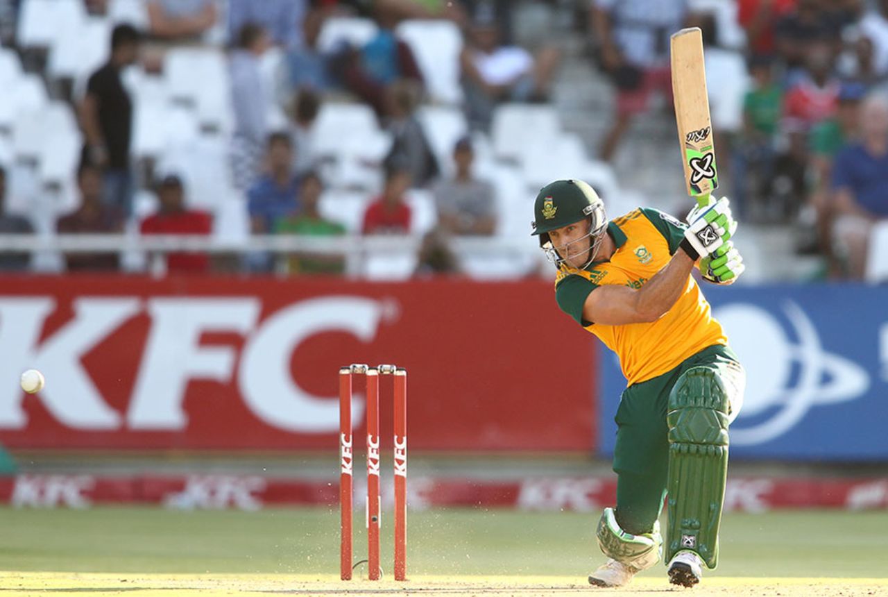 Faf du Plessis got the South African innings flowing, South Africa v West Indies, 1st T20, Cape Town, January 9, 2015