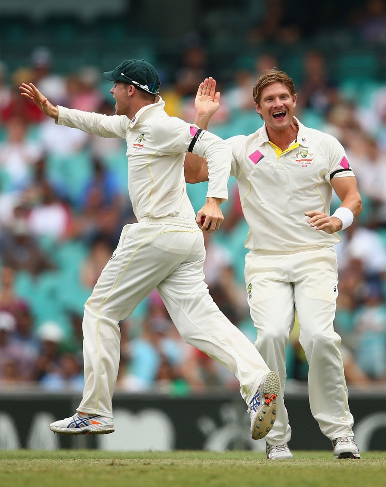 Steven Smith pulled off a stunner at first slip off Shane Watson's bowling, Australia v India, 4th Test, Sydney, 5th day, January 10, 2015