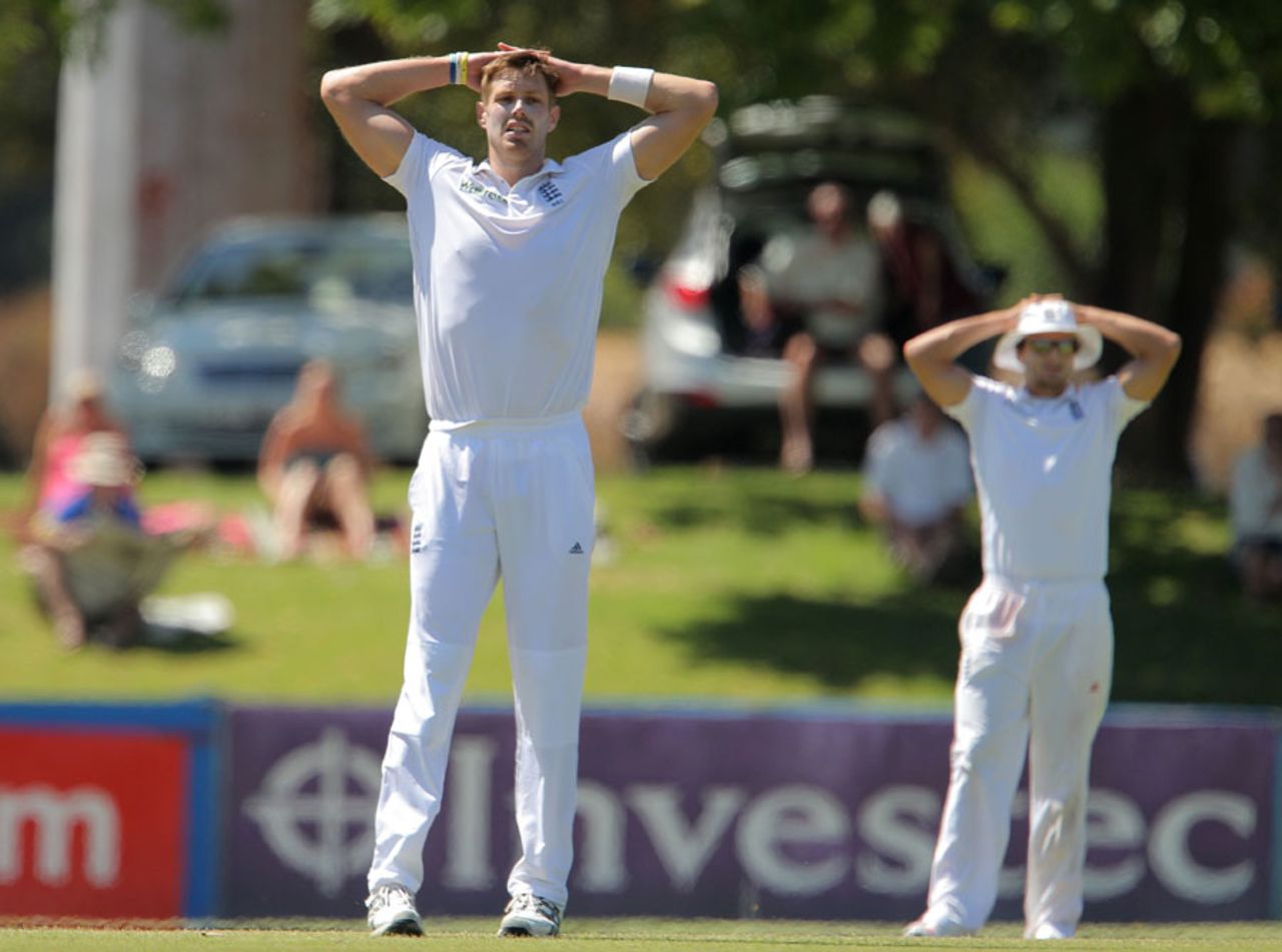 It was a tough day in the field for the Lions bowlers, South Africa A v England Lions, 1st unofficial Test, Paarl, 2nd day, January 12, 2015