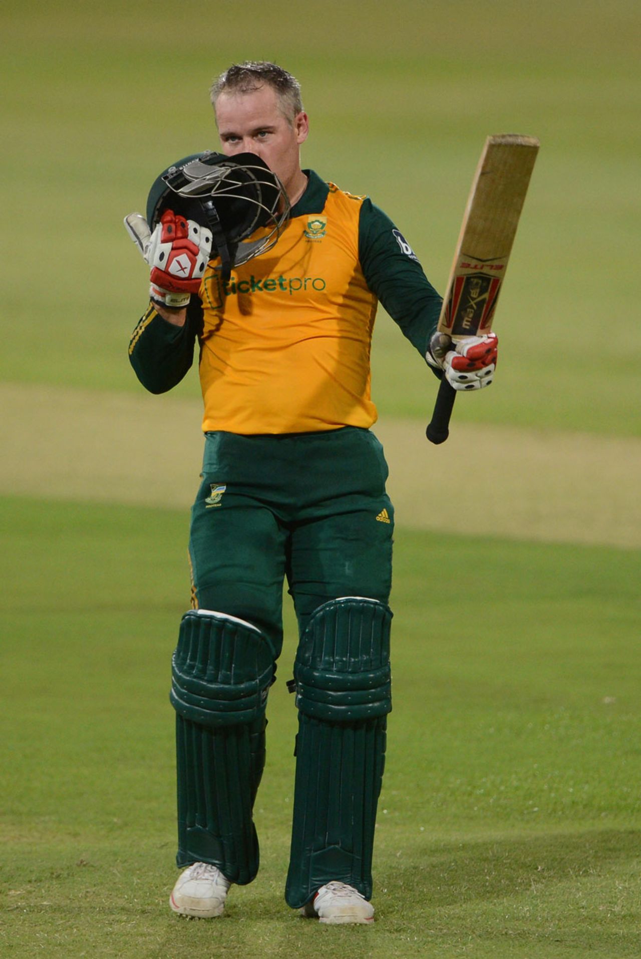 Morne van Wyk made his maiden international century, South Africa v West Indies, 3rd T20, Durban, January 14. 2015