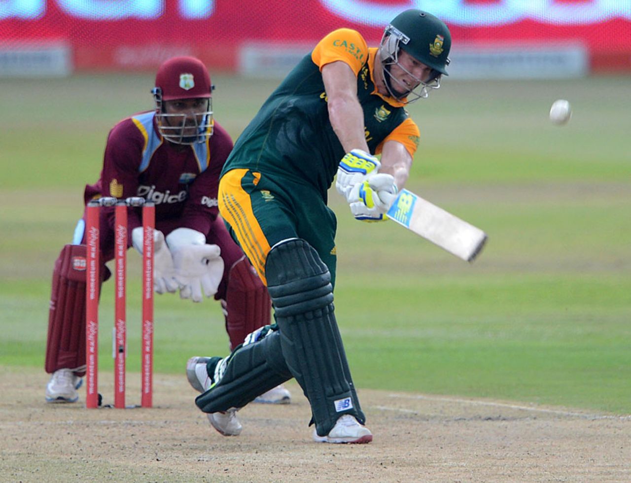 David Miller made 70 after being given a chance at No. 5, South Africa v West Indies, 1st ODI, Durban, January 16, 2015