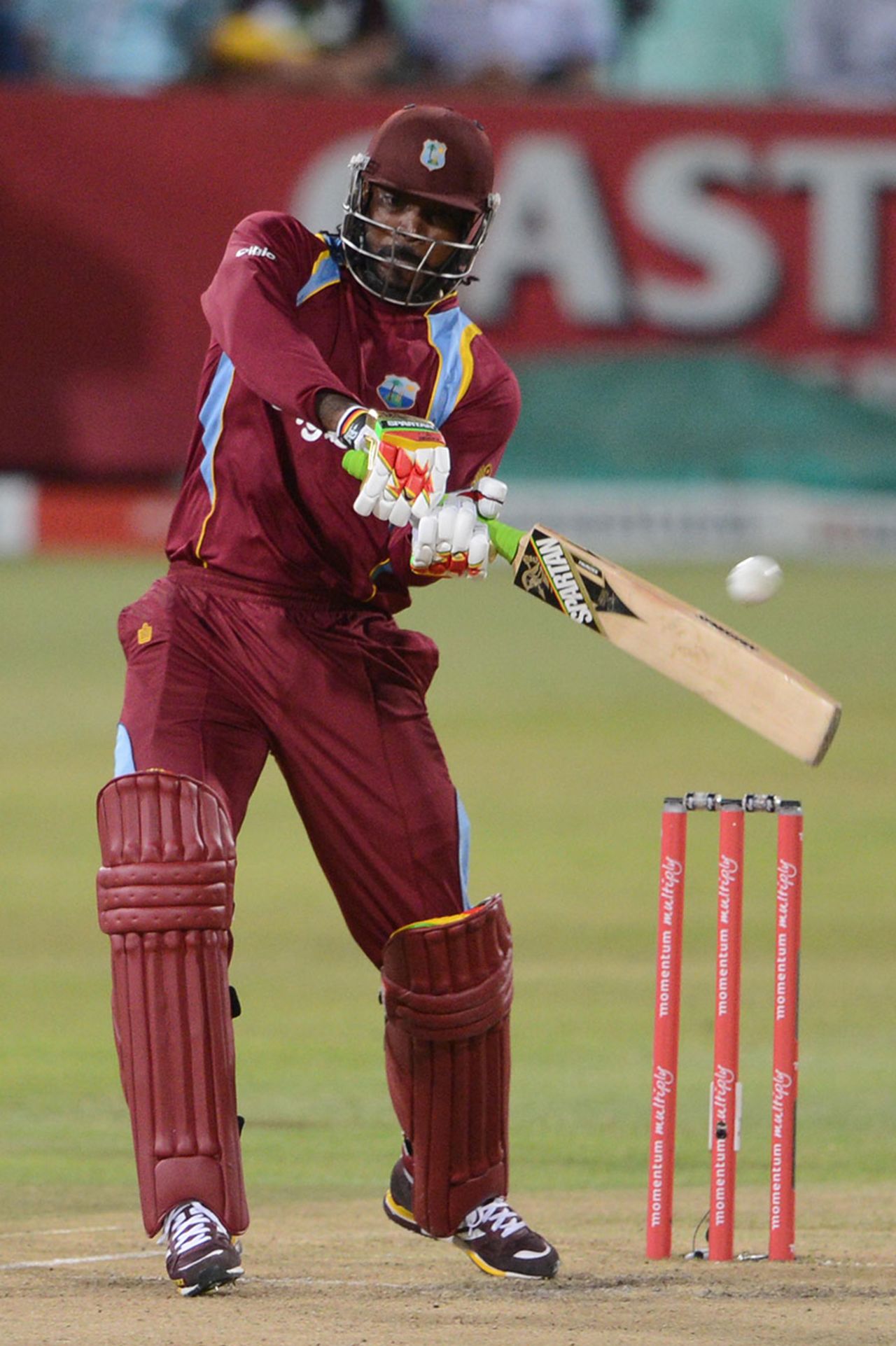 Chris Gayle provided some fireworks at the start of the chase, South Africa v West Indies, 1st ODI, Durban, January 16, 2015