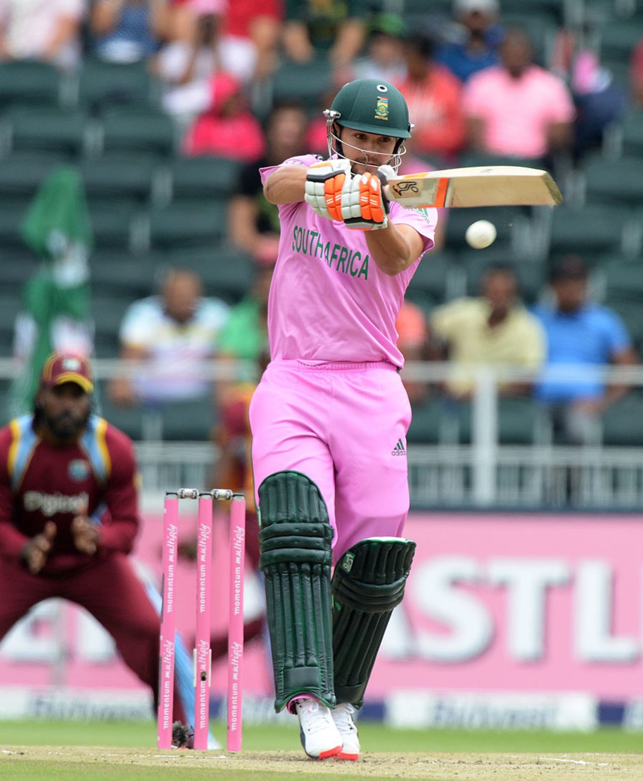 Rilee Rossouw grew in confidence as his innings progressed, South Africa v West Indies, 2nd ODI, Johannesburg, January 18, 2015