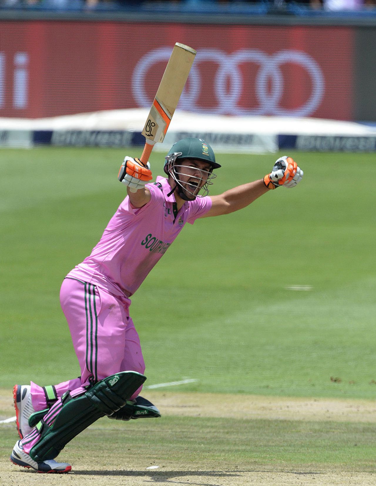 Rilee Rossouw went through to a maiden ODI century, South Africa v West Indies, 2nd ODI, Johannesburg, January 18, 2015