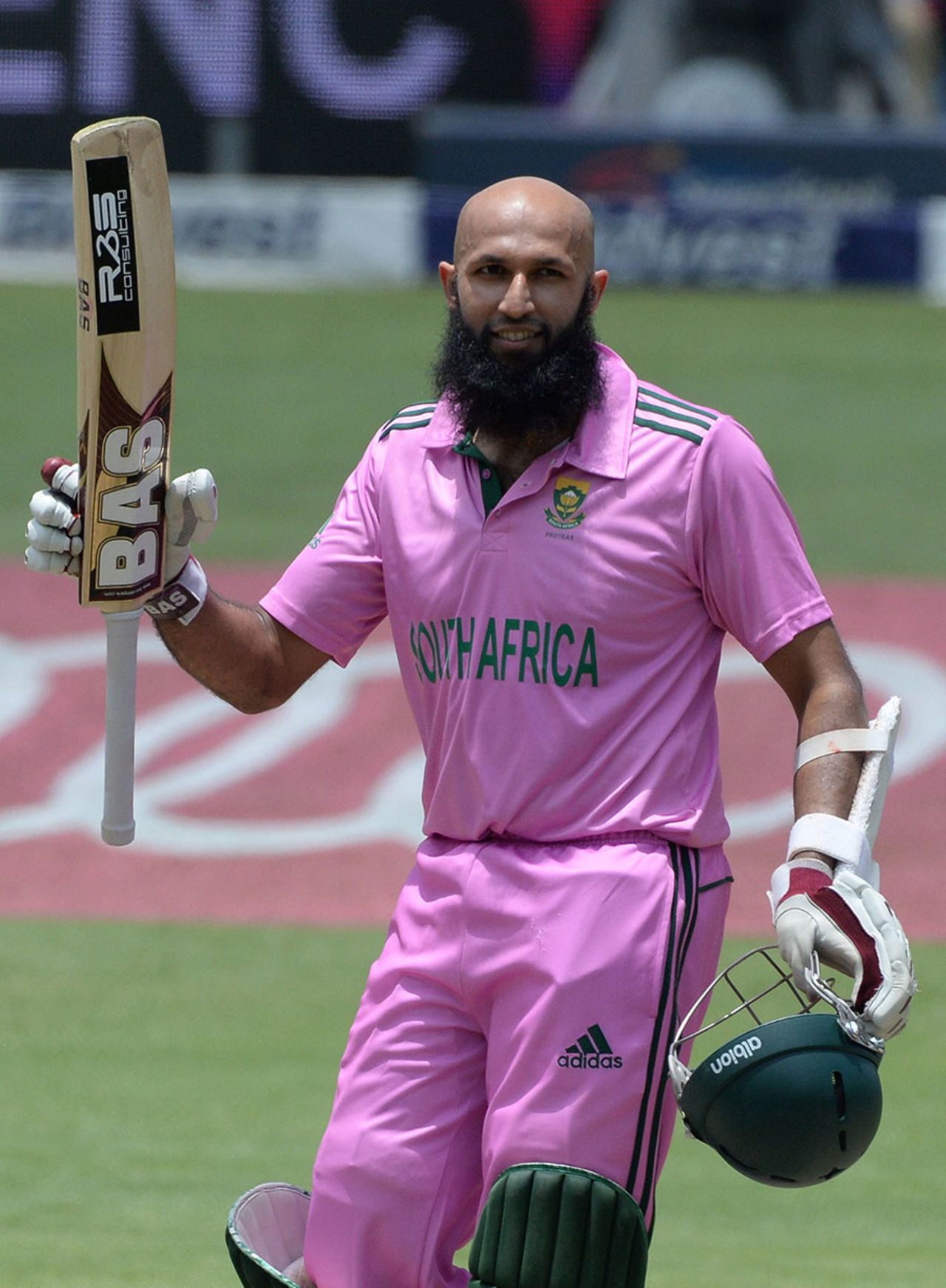 Hashim Amla made his career-best score 153 not out, South Africa v West Indies, 2nd ODI, Johannesburg, January 18, 2015