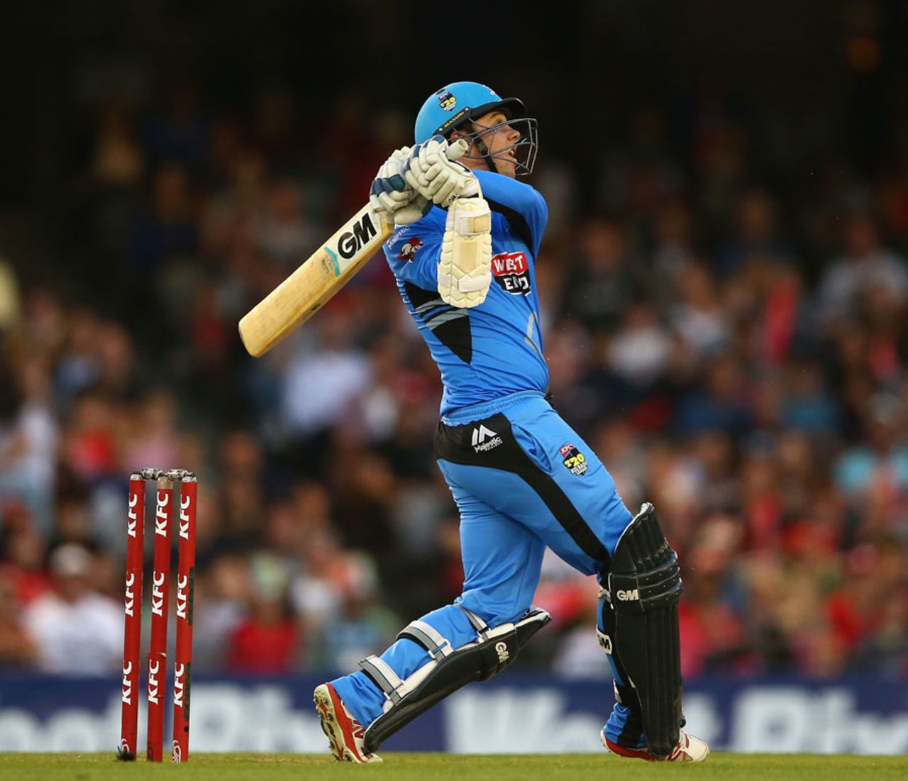 Travis Head launched seven fours and four sixes during his 34-ball 71, Melbourne Renegades v Adelaide Strikers, BBL 2014-15, Melbourne, January 19, 2015