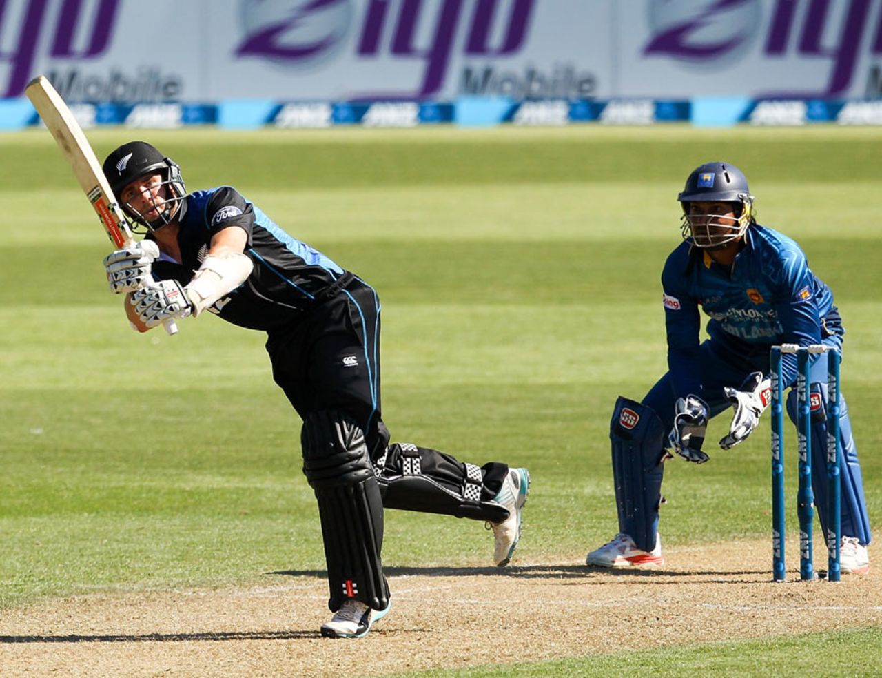 Kane Williamson flicks in front of square, New Zealand v Sri Lanka, 4th ODI, Nelson, January 20, 2015