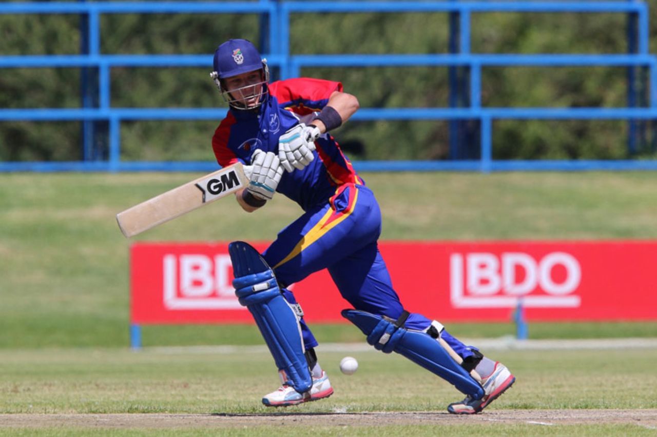 Gerhard Erasmus was named Man of the Match for his 83-ball 91, Namibia v Netherlands, ICC WCL Division Two, Windhoek, January 20, 2015
