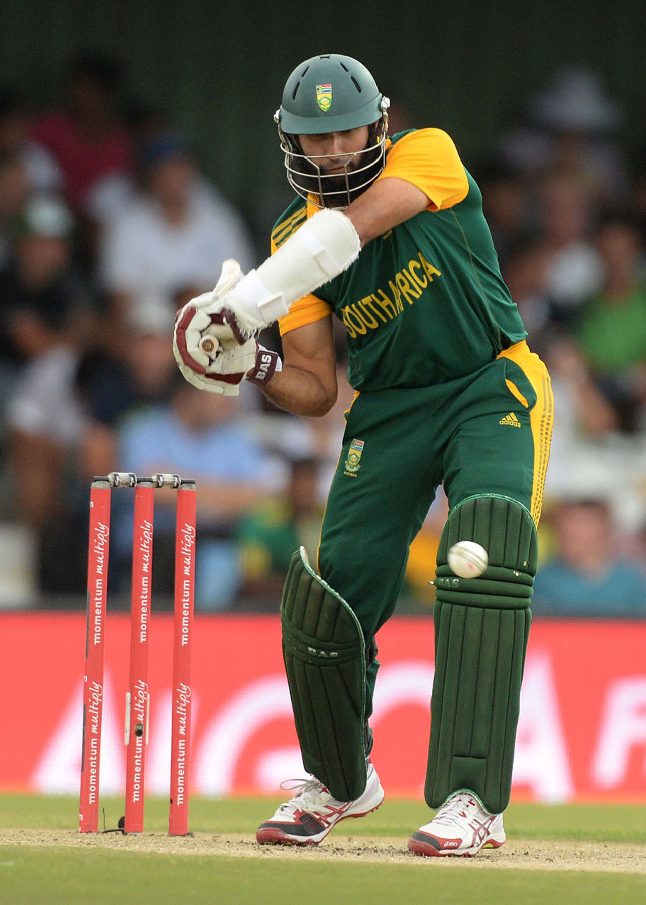 Hashim Amla eased to a half-century in the chase, South Africa v West Indies, 3rd ODI, East London, January 21, 2015