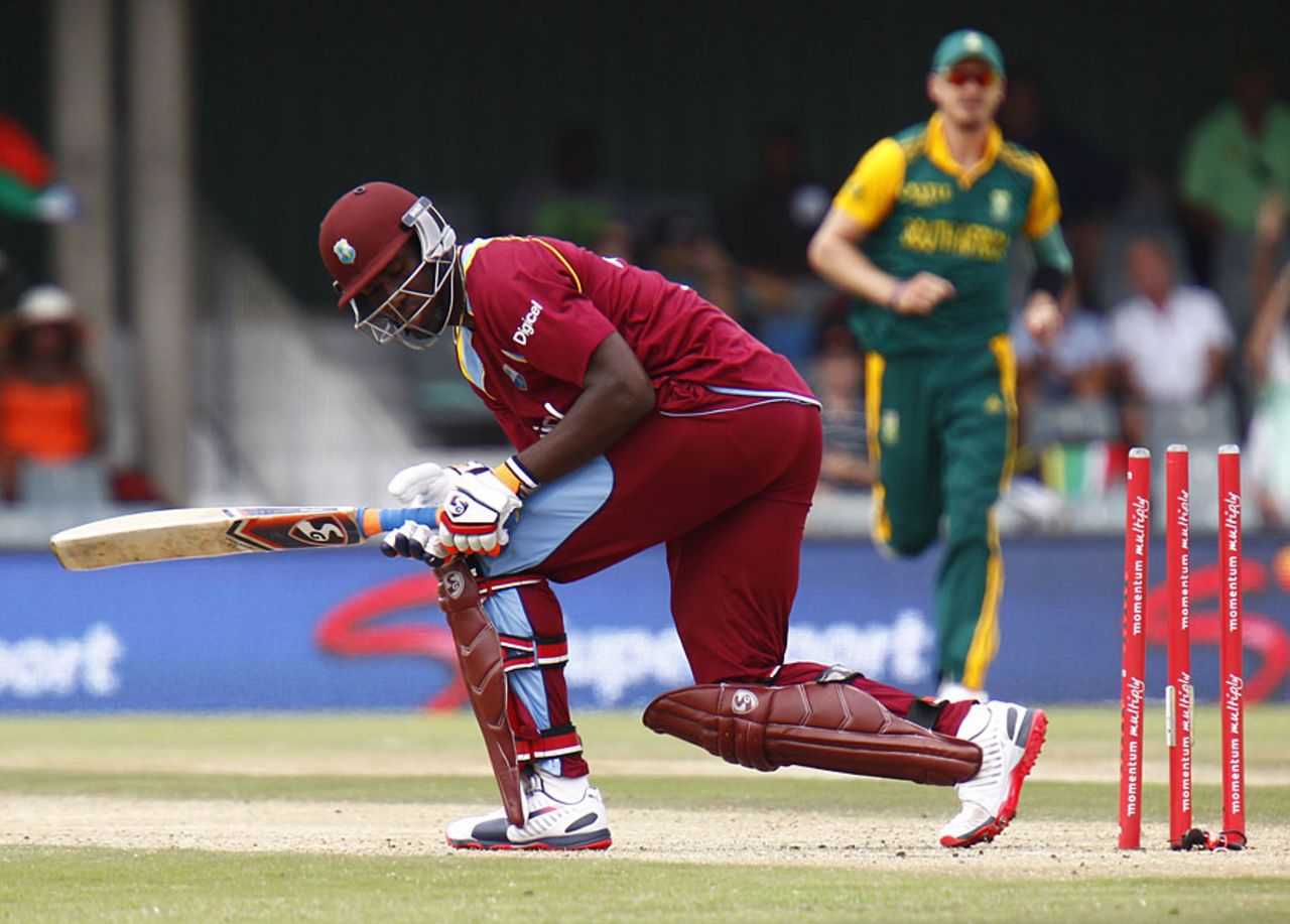 Andre Russell fell to a slog across the line against Morne Morkel, South Africa v West Indies, 3rd ODI, East London, January 21, 2015