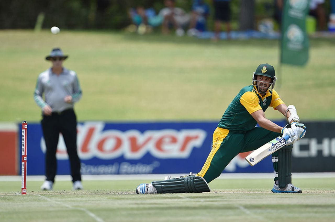 David Wiese top scored for the hosts with 39 from 38 balls, South Africa A v England Lions, 1st unofficial ODI, Bloemfontein, January 25, 2015