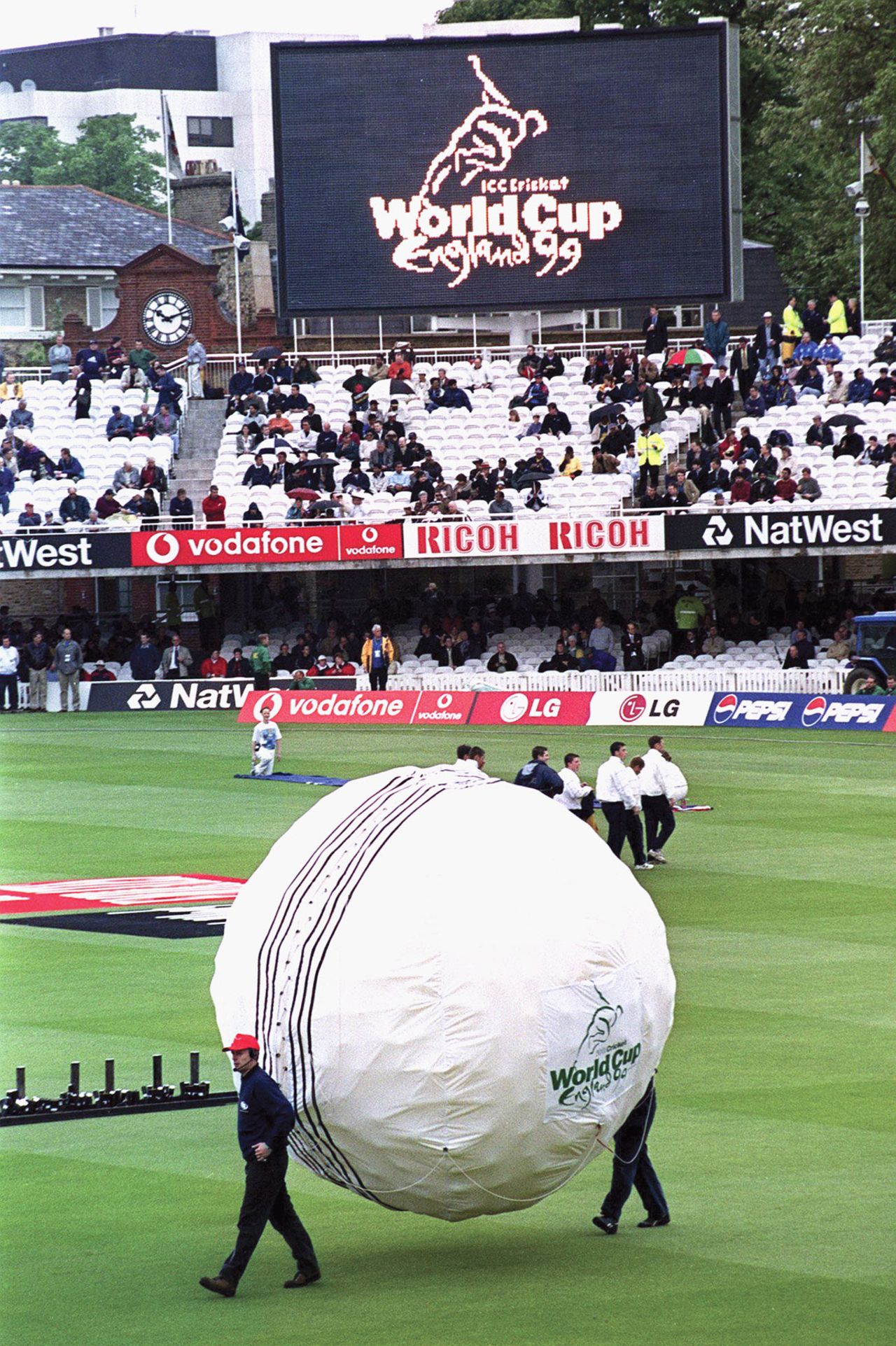 A ball filled with balloons is carried across the ground for the opening ceremony, Lord's, May 14, 1999