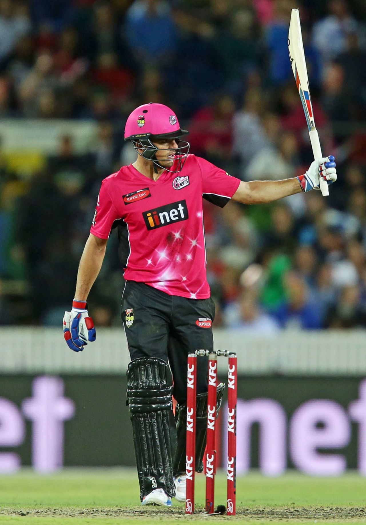 Moises Henriques' swift 77 lifted the floundering Sixers innings, Perth Scorchers v Sydney Sixers, Big Bash League 2014-15, final, Canberra, January 28, 2015