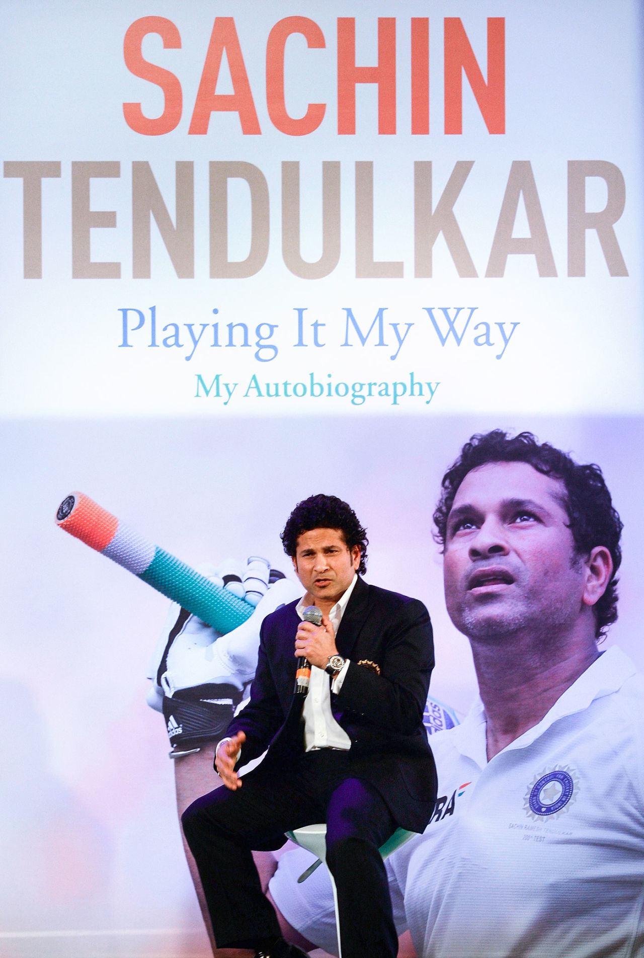 Sachin Tendulkar speaks at the launch of his autobiography, Mumbai, November 5, 2014