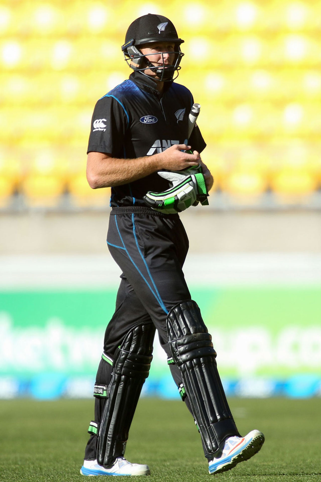 Martin Guptill was dismissed for a duck, New Zealand v Sri Lanka, 7th ODI, Wellington, January 29, 2015