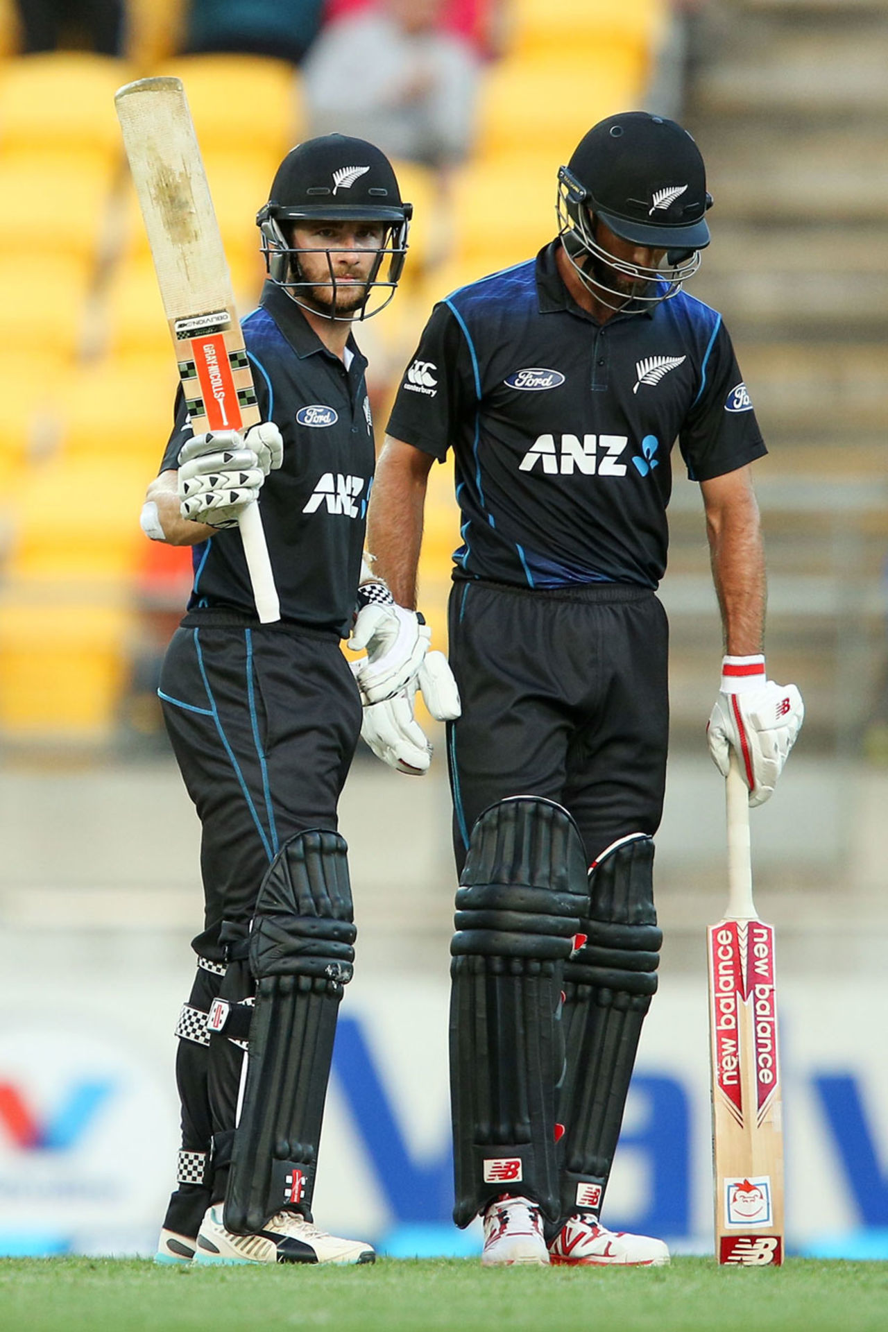 Kane Williamson and Grant Elliott added 59 for the fourth wicket, New Zealand v Sri Lanka, 7th ODI, Wellington, January 29, 2015