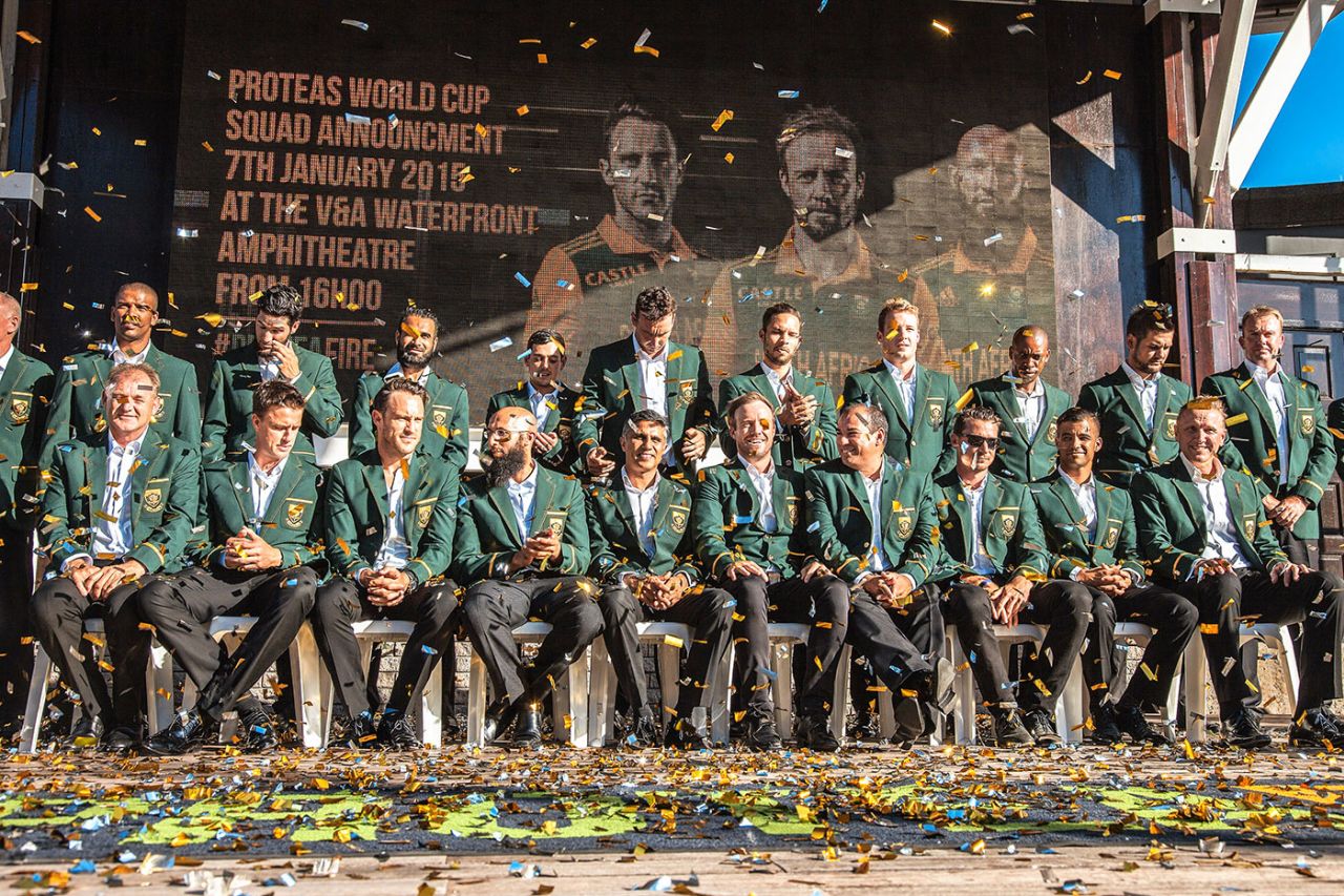 South Africa's squad for the 2015 World Cup, Cape Town, January 7, 2015