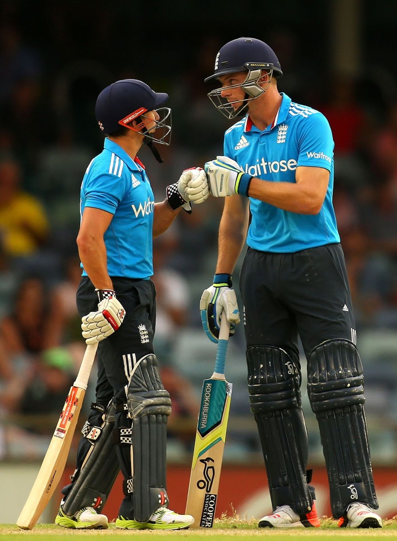 James Taylor and Jos Buttler shared in a 125-run stand, England v India, Carlton Mid Tri-Series, Perth, January 30 2015