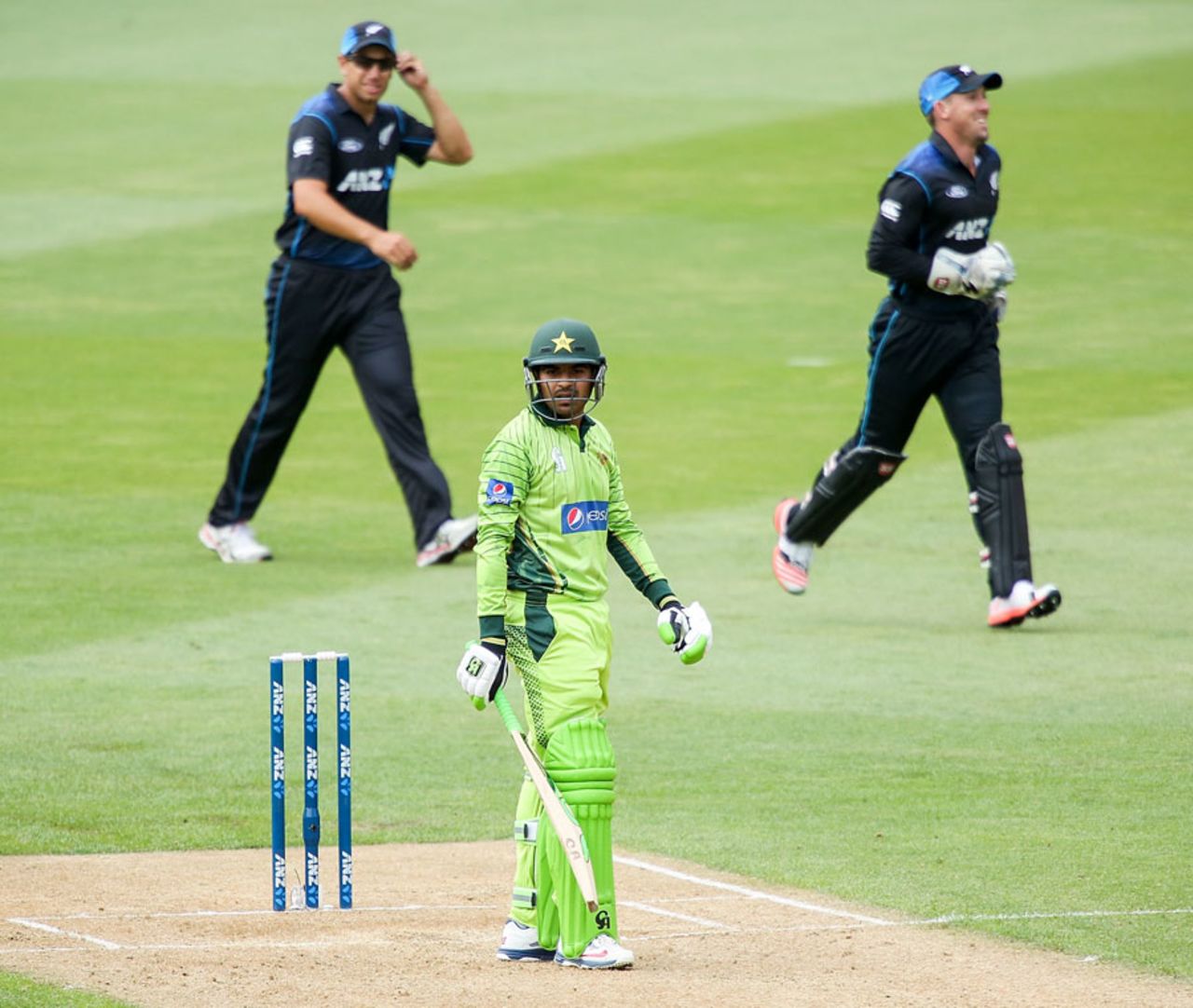 Haris Sohail was dismissed off Corey Anderson's second ball, New Zealand v Pakistan, 1st ODI, Wellington, January 31, 2015