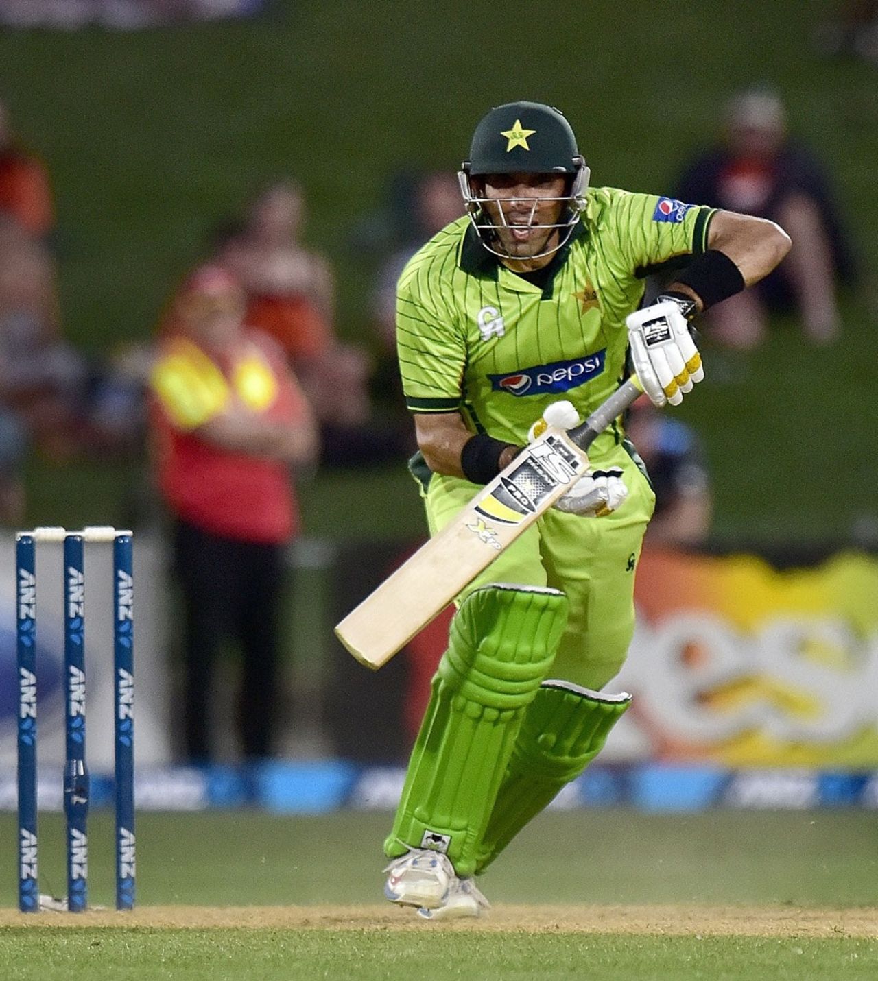 Misbah-ul-Haq made 45 off 51 balls before he was dismissed by Tim Southee, New Zealand v Pakistan, 2nd ODI, Napier, February 3, 2015