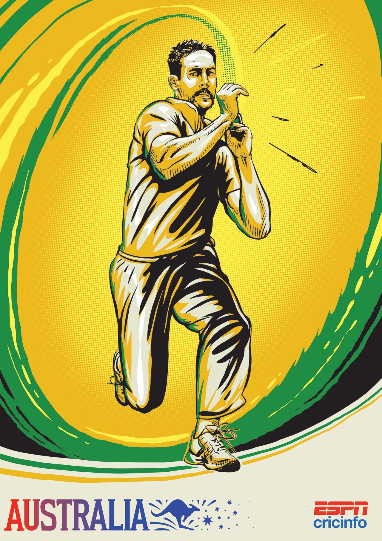 2015 World Cup posters: Australia and Mitchell Johnson