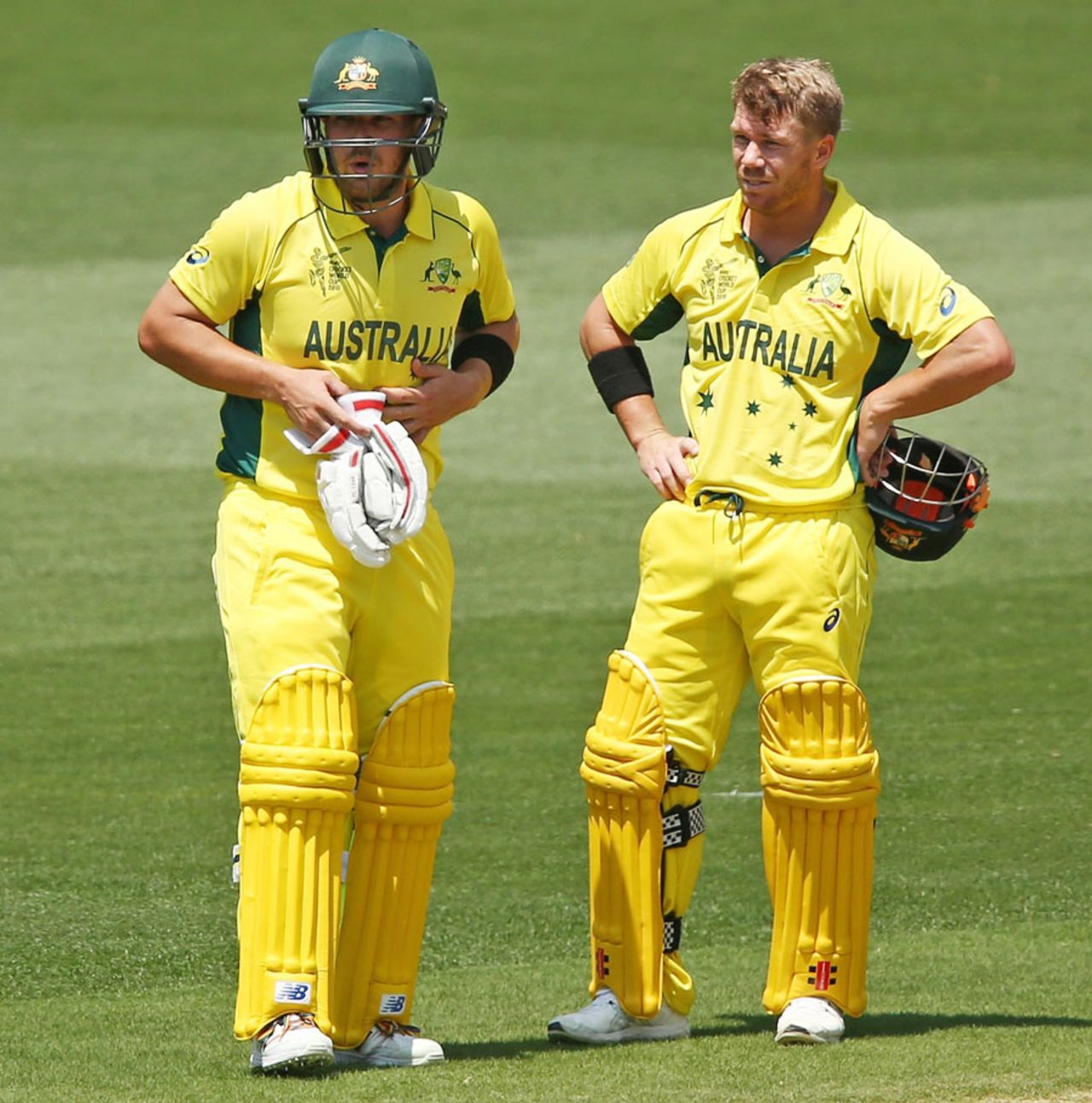 David Warner and Aaron Finch added 62 for the opening wicket, Australia v India, World Cup warm-ups, Adelaide, February 8, 2015