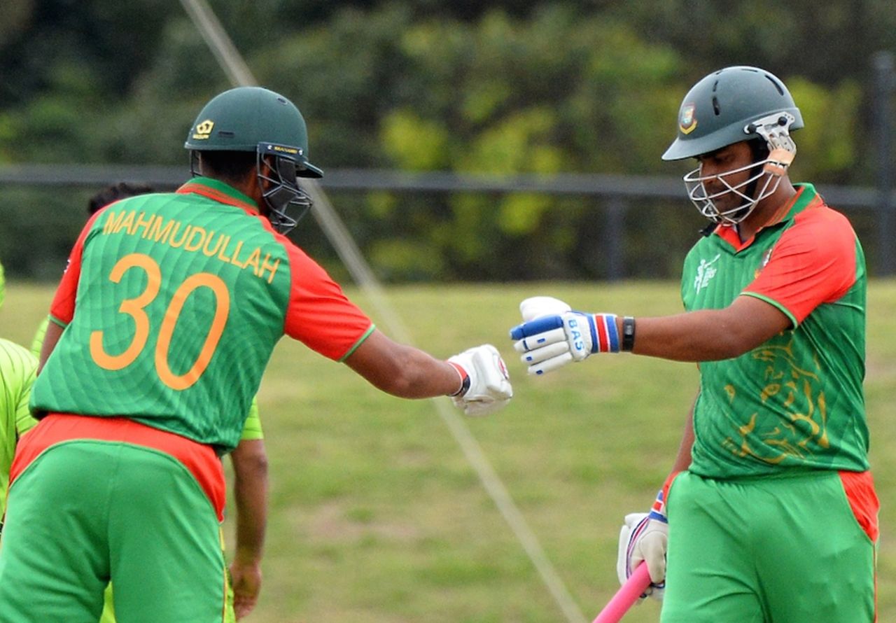 Tamim Iqbal and Mahmudullah scored fifties, Bangladesh v Pakistan, World Cup warm-ups, Sydney, February 9, 2015