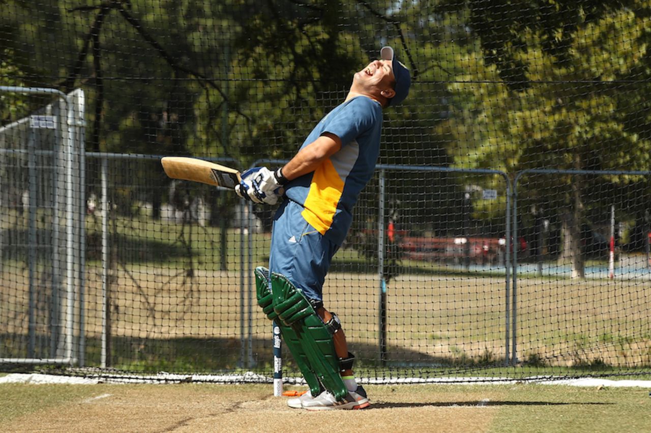 Russell Domingo has a laugh while batting in the nets, World Cup 2015, Christchurch, February 10, 2015