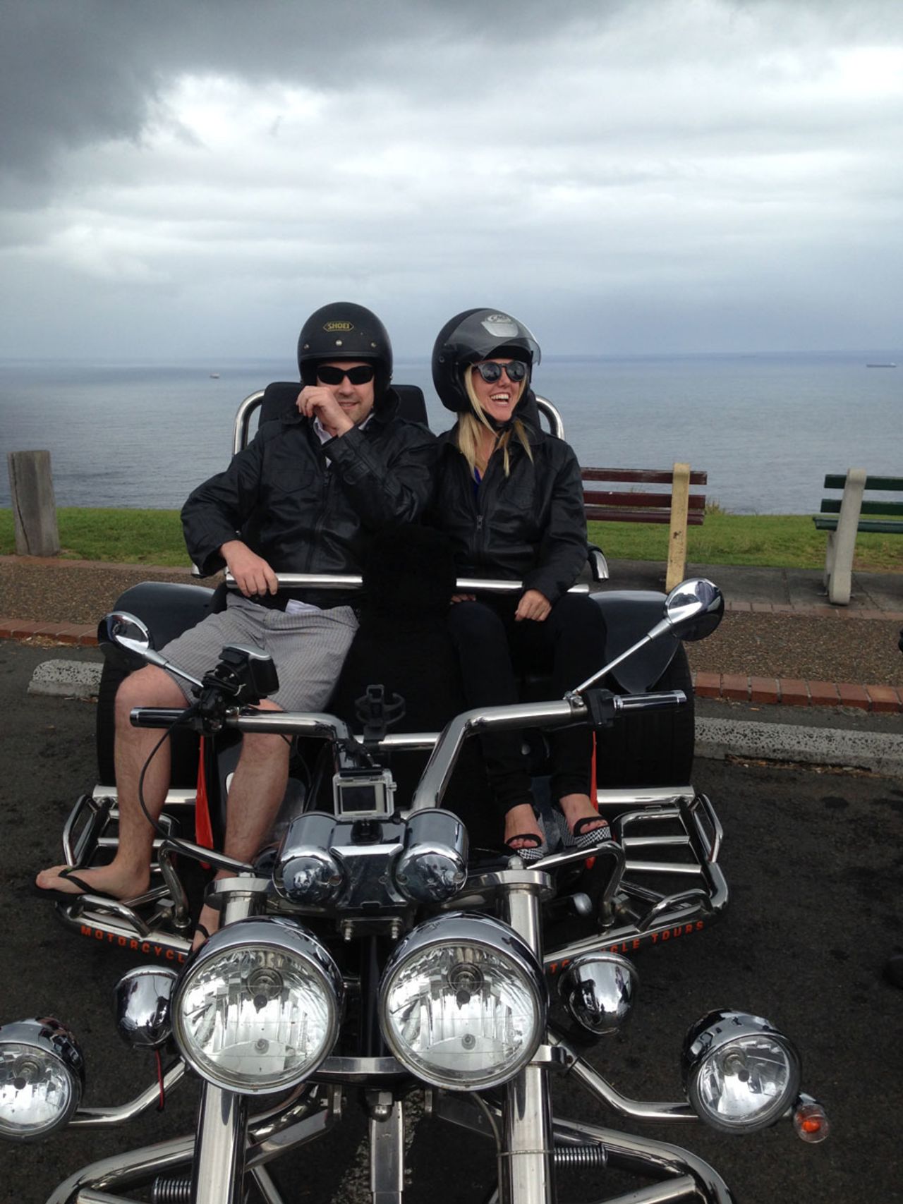 ESPNcricinfo's correspondents Melinda Farrell and George Dobell take time off on a trike, February 2015