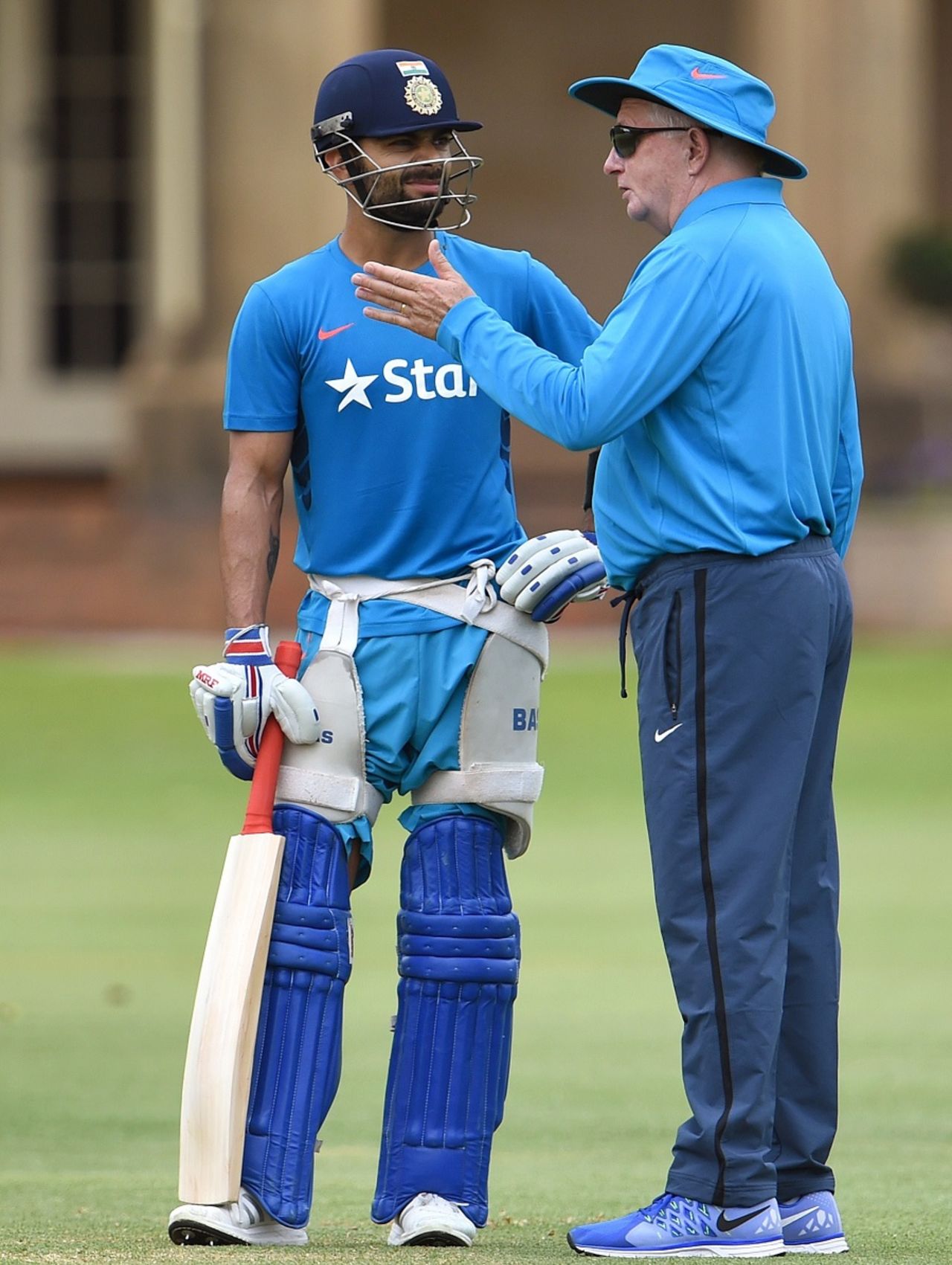 Coaching tips: Duncan Fletcher has a chat with Virat Kohli, World Cup 2015, Adelaide, February 13, 2015