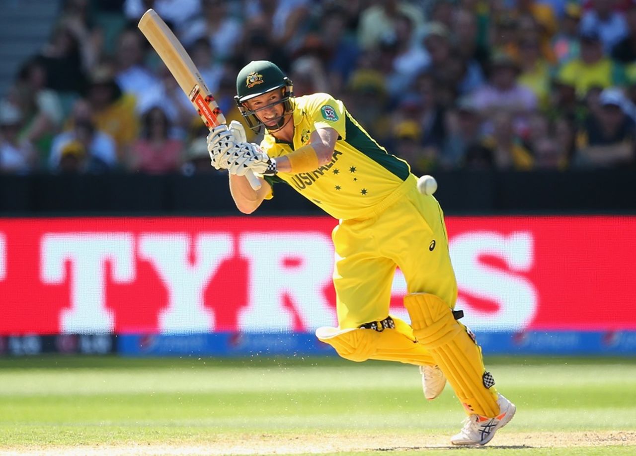George Bailey whips one through the leg side, Australia v England, Group A, World Cup 2015, Melbourne, February 14, 2015