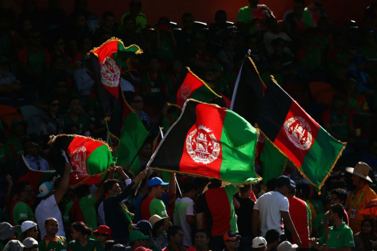Afghanistan fans gathered in large numbers at the Manuka Oval to watch the game, Afghanistan v Bangladesh, World Cup 2015, Group A, Canberra, February 18, 2015