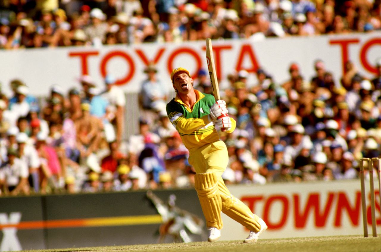 Dean Jones on his way to 121, Australia v Pakistan, Benson & Hedges Challenge, Perth, January 2, 1987