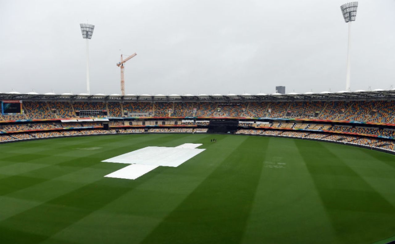 The covers stayed on at the Gabba, Australia v Bangladesh, World Cup 2015, Group A, Brisbane, February 21, 2015