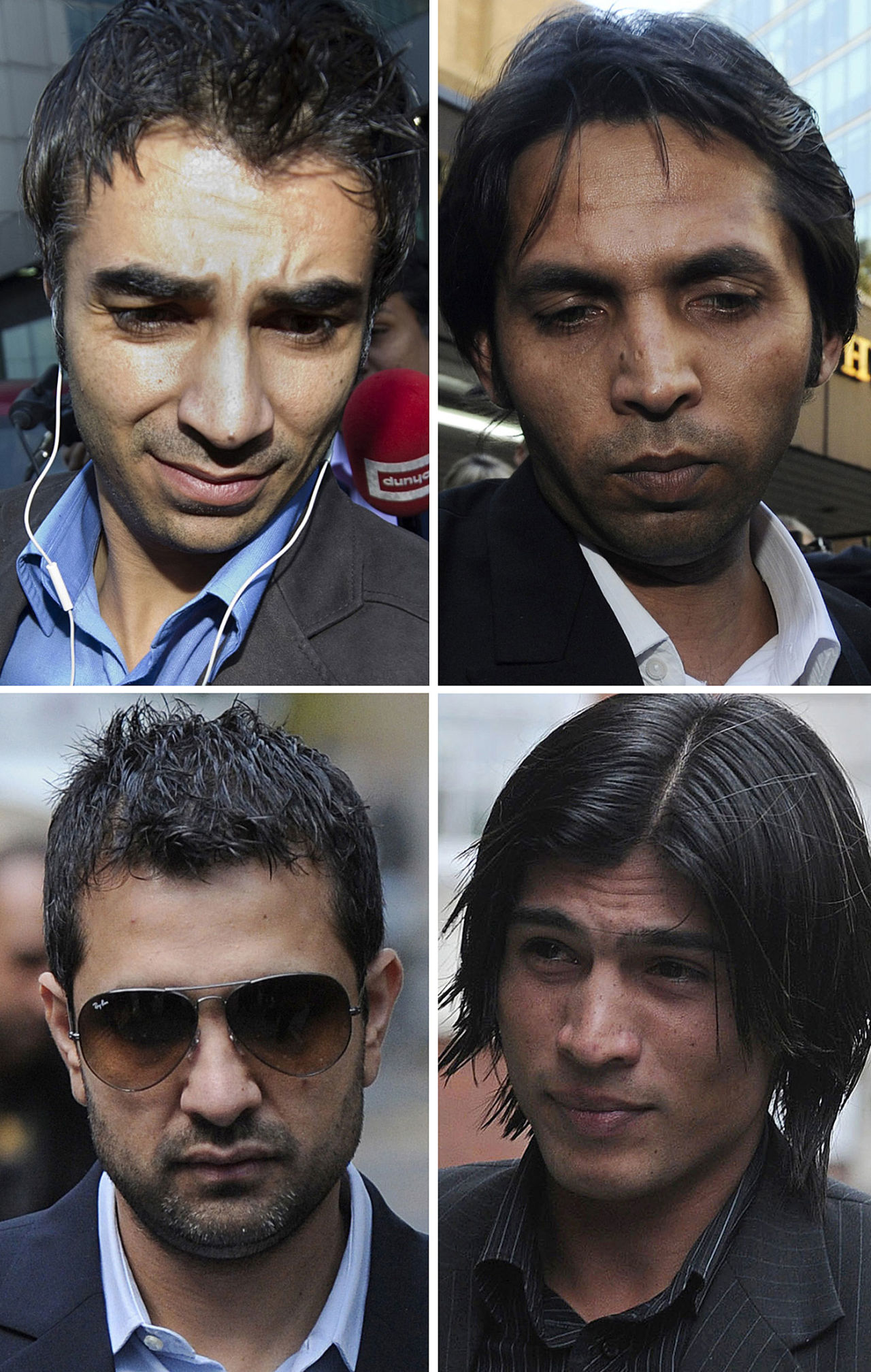 Composite of Salman Butt, Mohammad Asif, Mohammad Amir and Mazhar Majeed, London, November 3, 2011