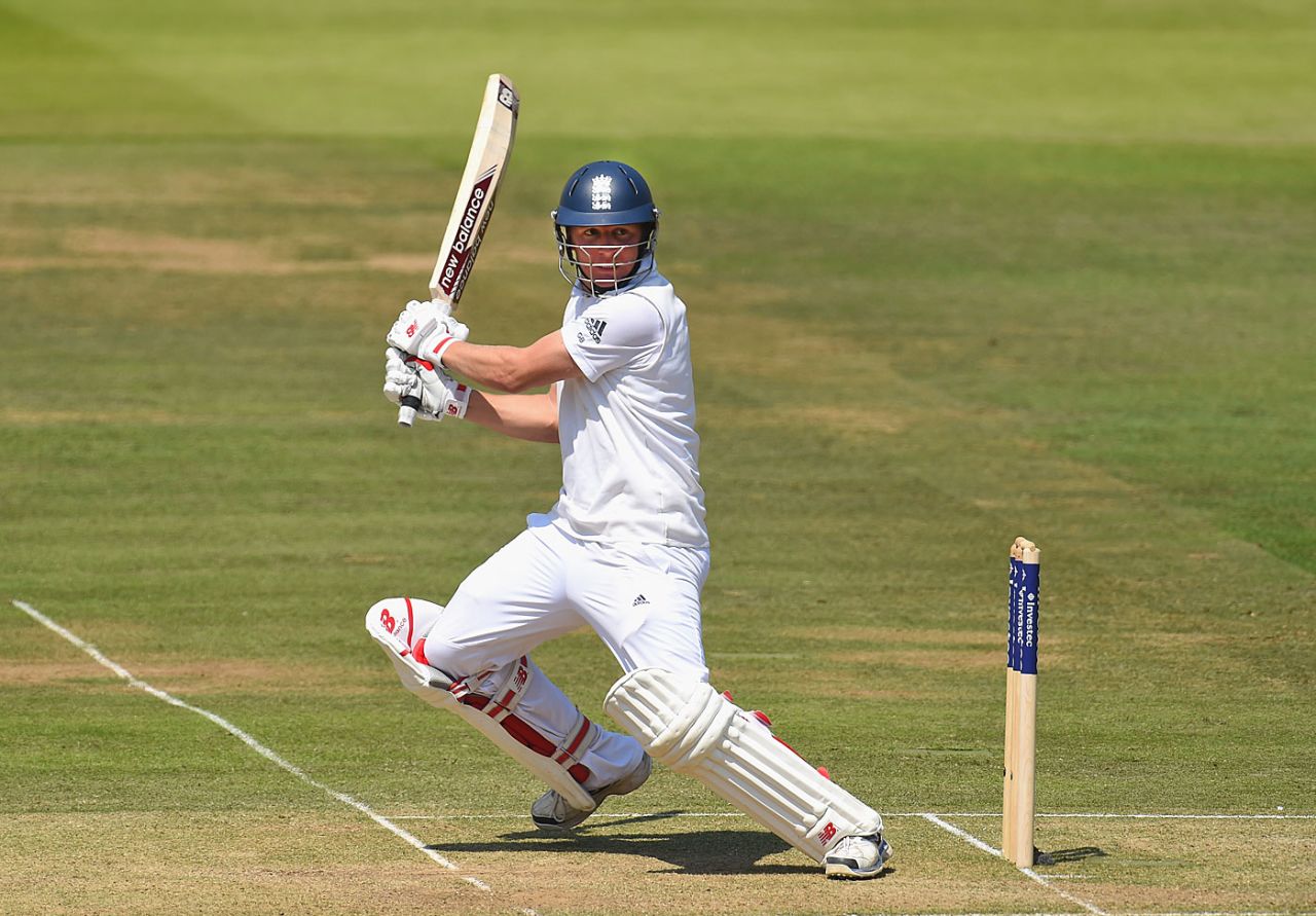 Gary Ballance cuts, England v India, 2nd Investec Test, Lord's, 2nd day, July 18, 2014