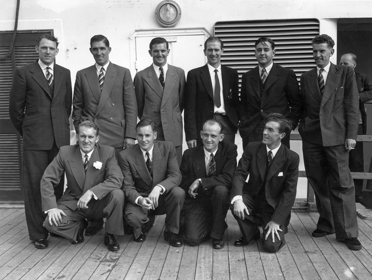 Members of the England team before departing for Australia and New Zealand in 1954, England, September 15, 1954