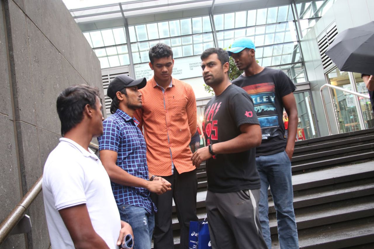 The Bangladesh players step out in Melbourne, Melbourne, February 23, 2015