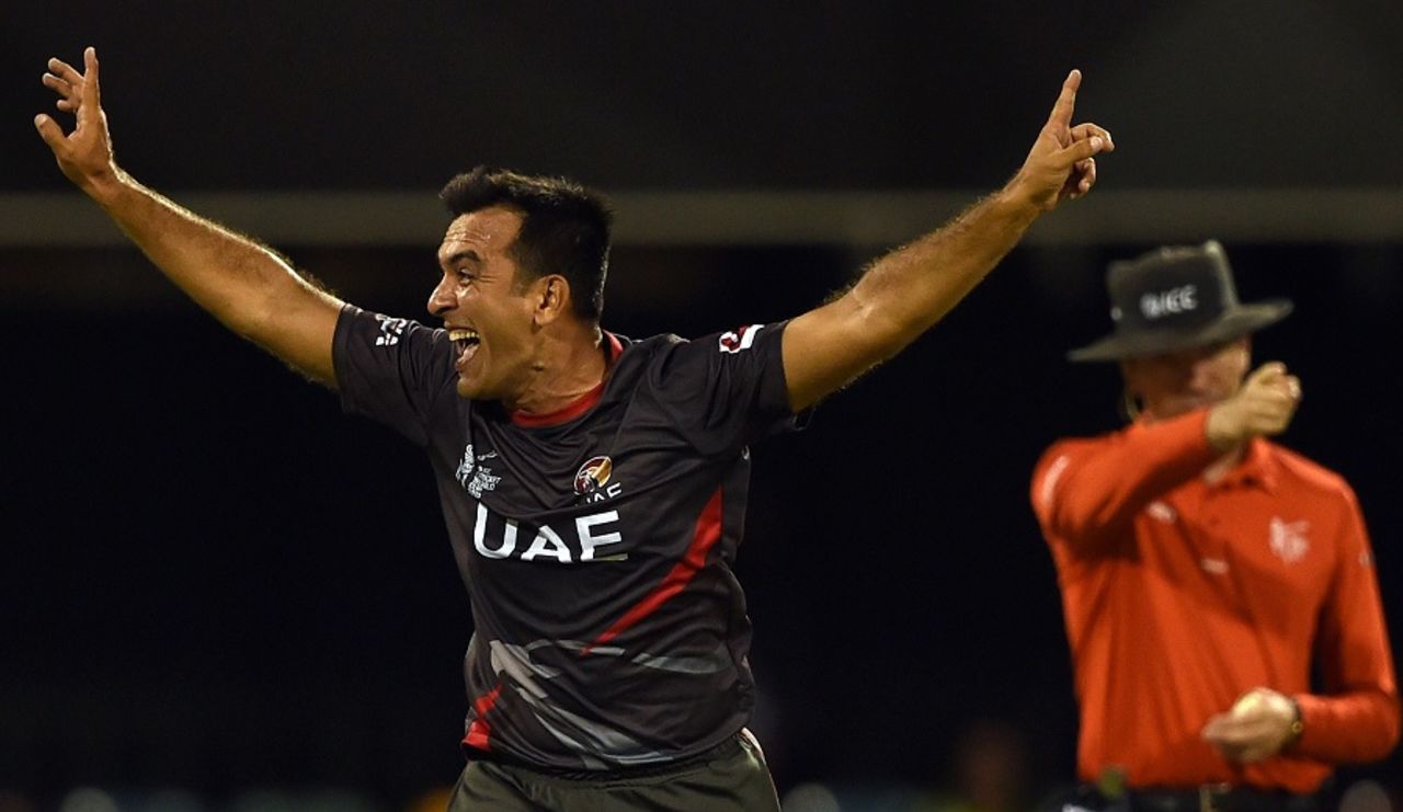 Mohammad Tauqir picked up the wickets of William Porterfield and Niall O'Brien, World Cup 2015, Group B, Brisbane, February 25, 2015