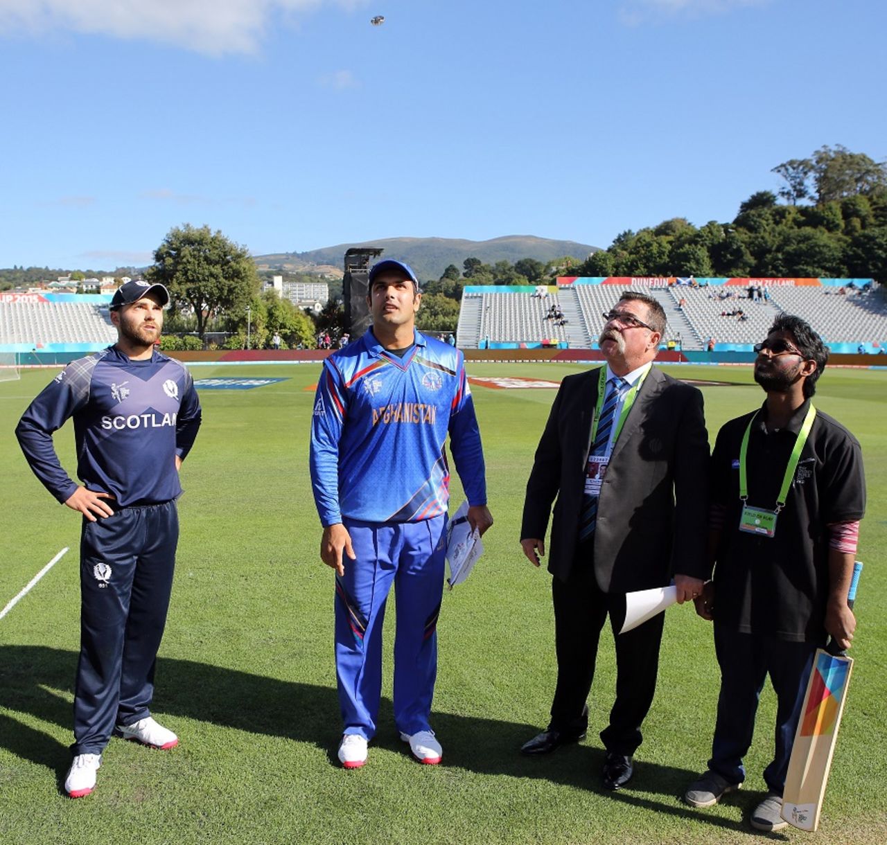Mohammad Nabi won the toss and put Scotland in, Afghanistan v Scotland, World Cup 2015, Group A, Dunedin, February 26, 2015