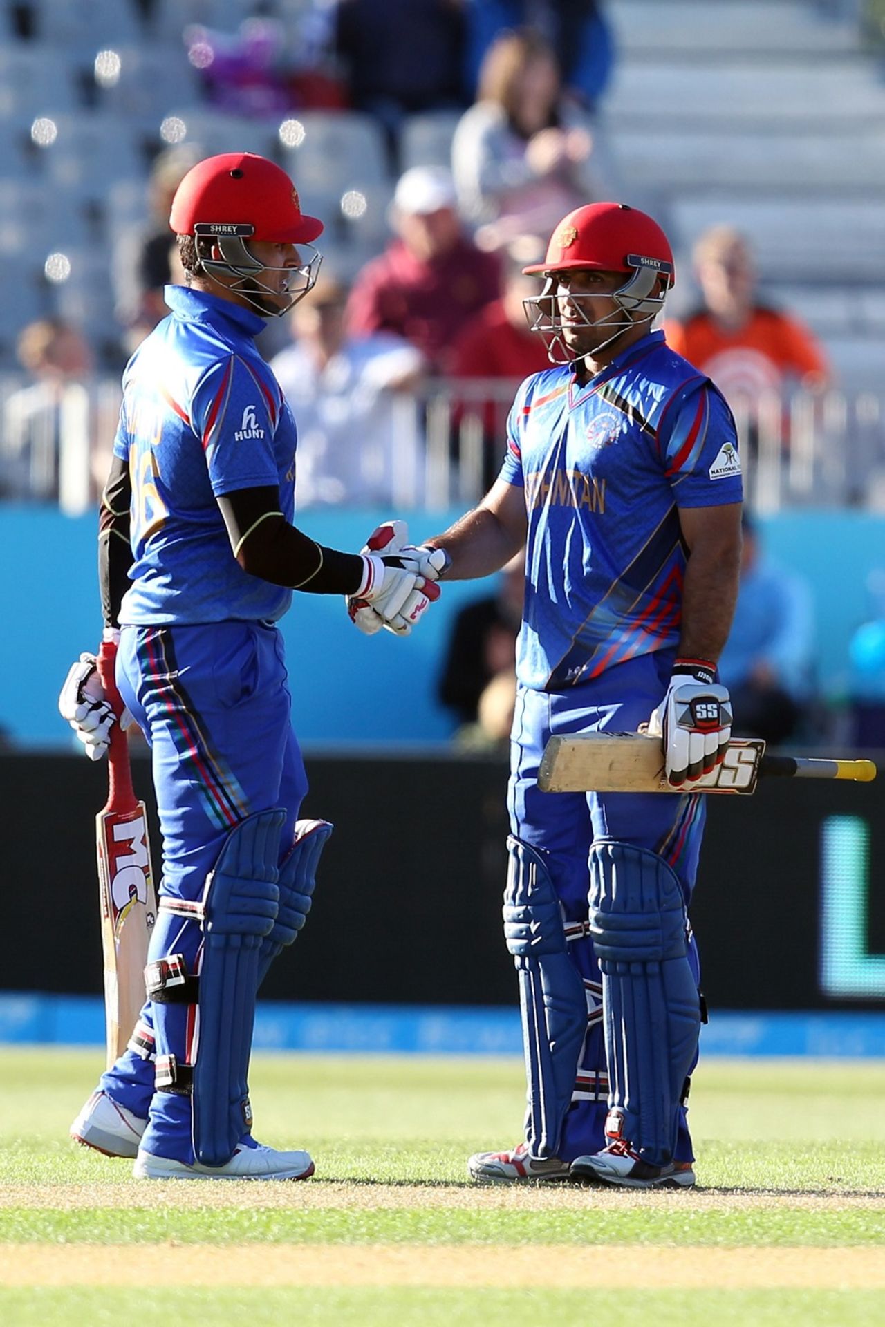 Hamid Hassan and Samiullah Shenwari added 60 runs for the ninth wicket, Afghanistan v Scotland, World Cup 2015, Group A, Dunedin, February 26, 2015