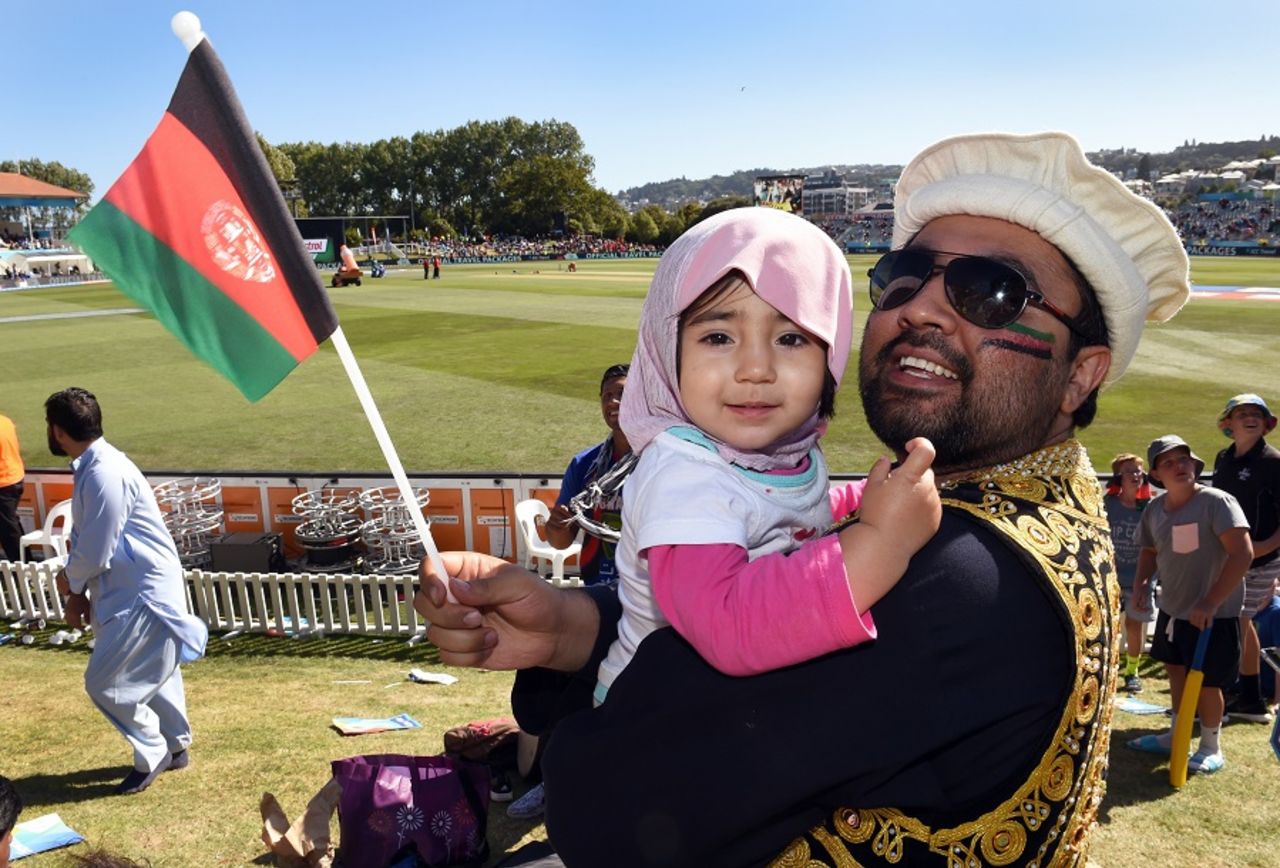 Afghanistan fans soak in their historic win, Afghanistan v Scotland, World Cup 2015, Group A, Dunedin, February 26, 2015