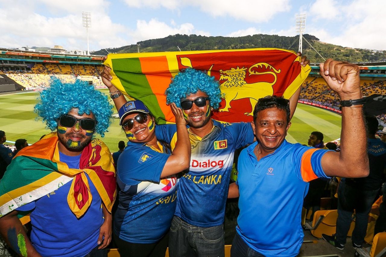 Sri Lankan fans cheer their team on, England v Sri Lanka, World Cup 2015, Group A, Wellington, March 1, 2015