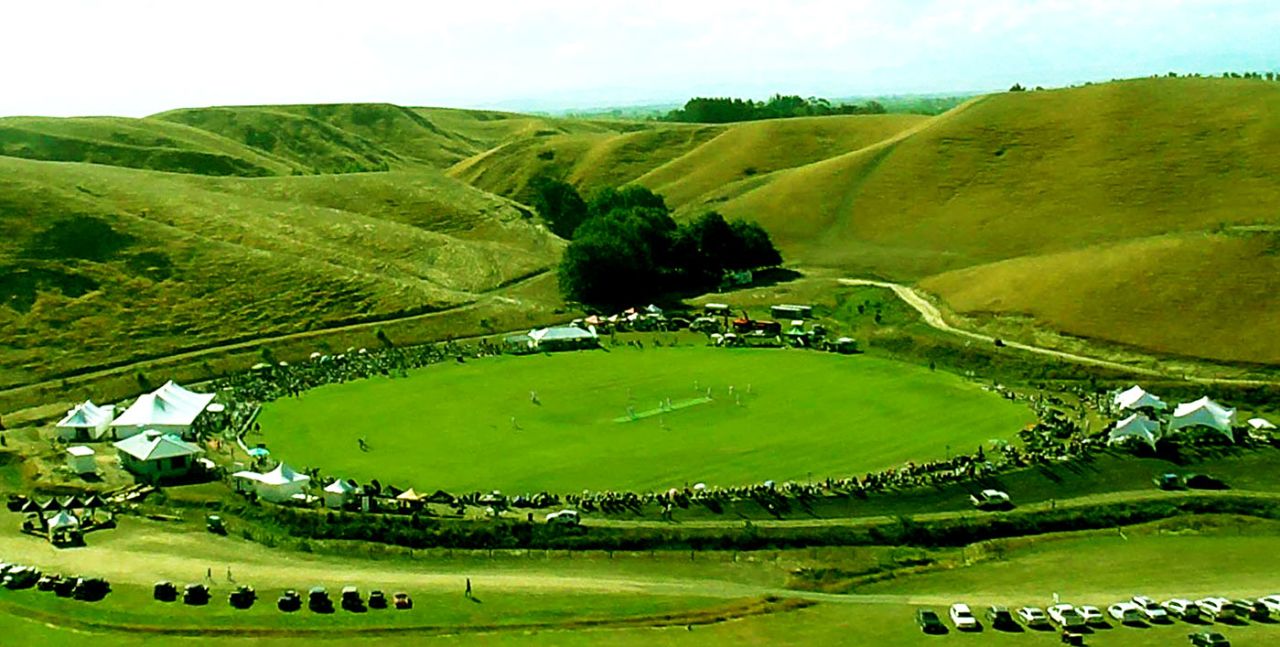 A panorama view of the the Clifton Cricket Club in Napier