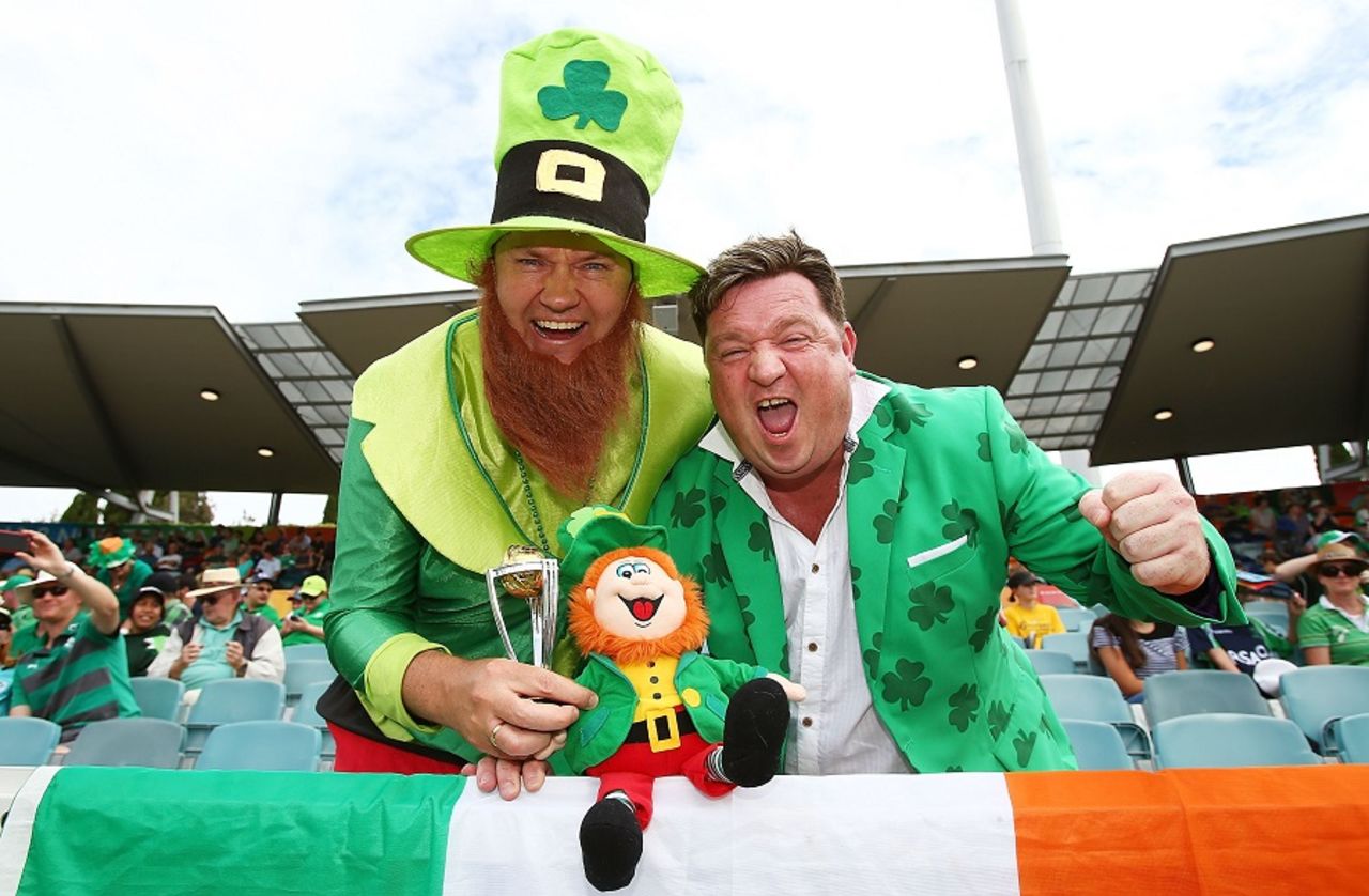 Ireland fans show their support, Ireland v South Africa, World Cup 2015, Group B, Canberra, March 3, 2015