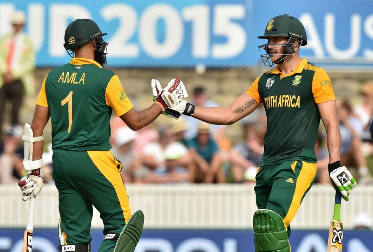 Hashim Amla and Faf du Plessis plundered 247, Ireland v South Africa, World Cup 2015, Group B, Canberra, March 3, 2015